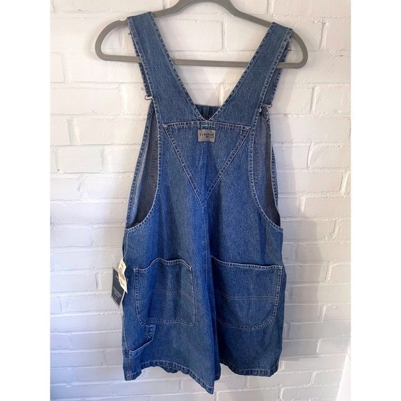 Vintage Lee Riveted by Lee‎ Denim Carpenter Short Overalls Blue Retro Stone  XL - Picture 2 of 6